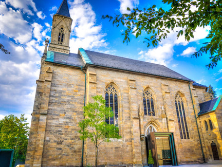 Blick aus Richtung Hofgarten - St. Augustin - Coburg