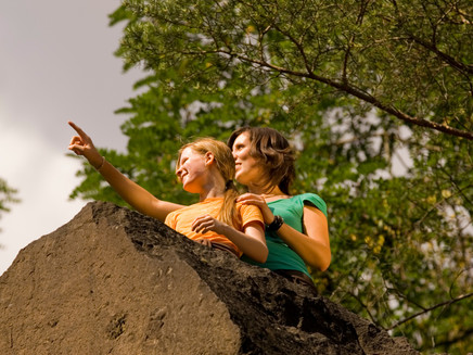 Hoch oben auf dem Vulkanpfad