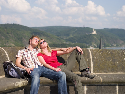 Auf dem Königsstuhl mit Blick auf den Rhein