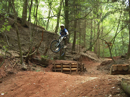 Mountain bikers on the route