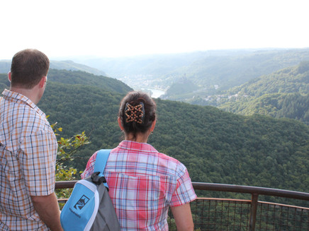 Blick vom Aussichtspunkt Wakelei ins Moseltal