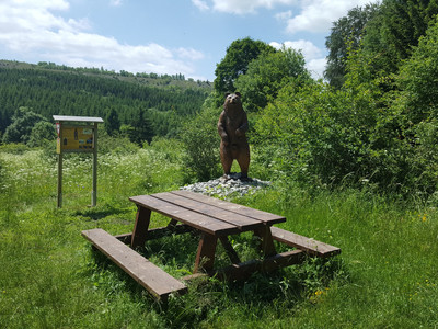Rest area and bee hotel on the Hohen Kleef