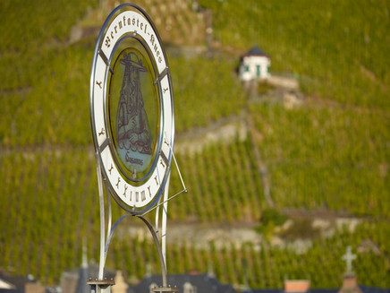 Bernkastel sundial on the Moselle bridge
