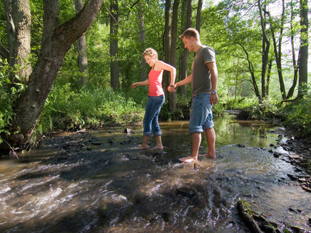 Refreshment in the stream valley
