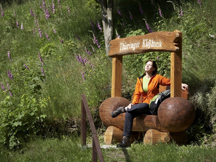 Thüringer Kloßbank am Wanderweg