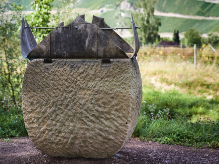 Sculpture along the route