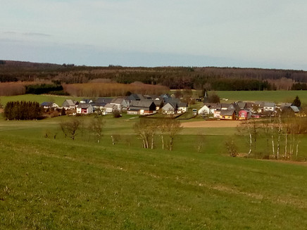 Blick auf die Felderlandschaft von Oberkleinich