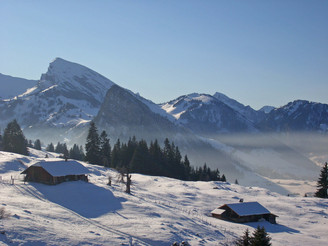 Springenboden avec vue sur le Wiriehorn et le Schwarzenberg