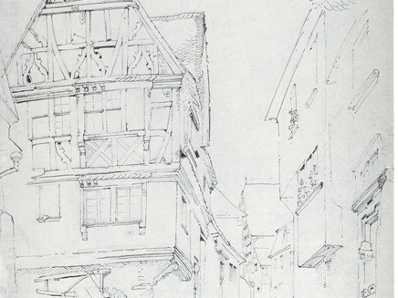 Karl Weysser (1874): Giebelansicht in der Weingasse
