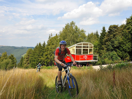 Mountainbike-Strecke an der Oberweißbacher Standseilbahn