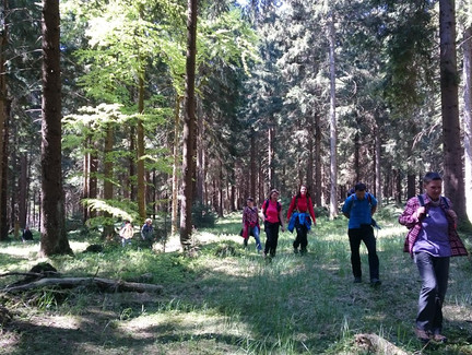 Wanderer auf dem Fabrikantensteig