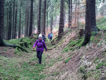 Wanderer auf dem Erzabfuhrweg