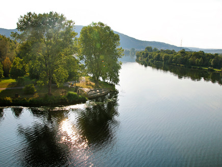 Mouth of the Saar into the Mosel in Konz
