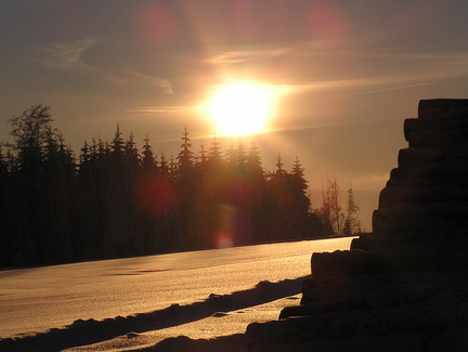 Abendstimmung im Winter