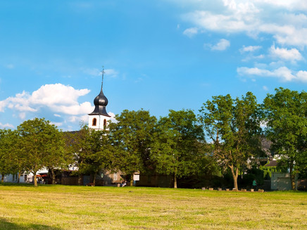 View of the church of Brauneberg