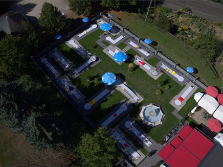 Der Minigolfplatz in Brauneberg von oben