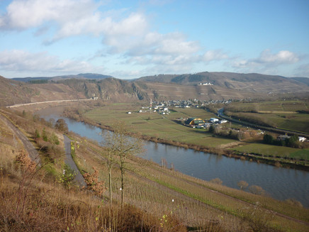 Pündericher Hangviadukt, Prinzenkopf und Marienburg vom Reiler Hals