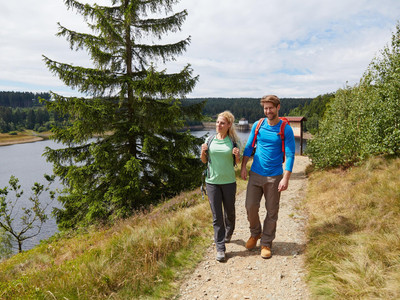 Hiking at the Eckertalsperre