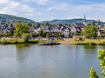 View of the wine village Pünderich