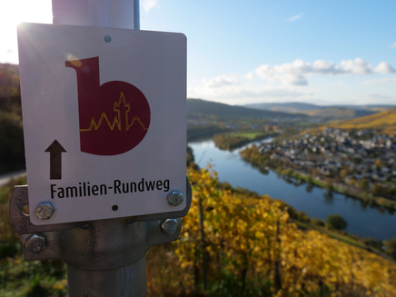 Beschilderung entlang der Strecke