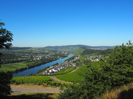 View over Lieser and the Moselle Valley