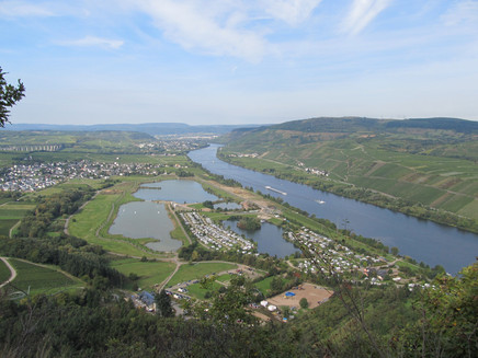 View into the Mosel valley from the rock cross Riol/Mehring