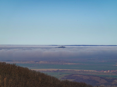 View from the Lauenburg (Regenstein in the early mist)