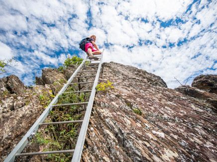 Ganz oben auf dem Klettersteig