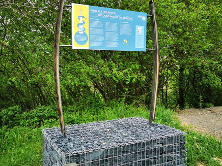 Information board along the route