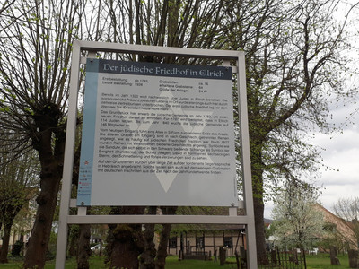 Info-Tafel jüdischer Friedhof Ellrich