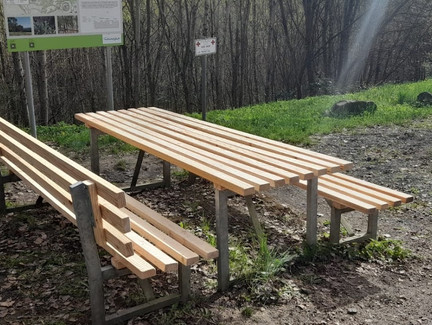 Rastplatz am Wanderparkplatz Krummer Stein