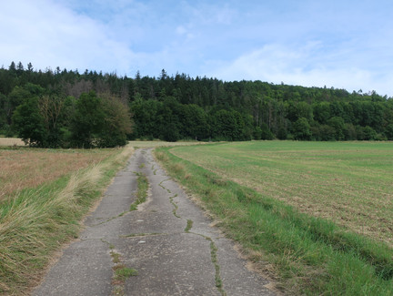 Start der Tour durch die Felder