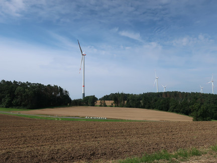 Blick über die Felder bei Plesten