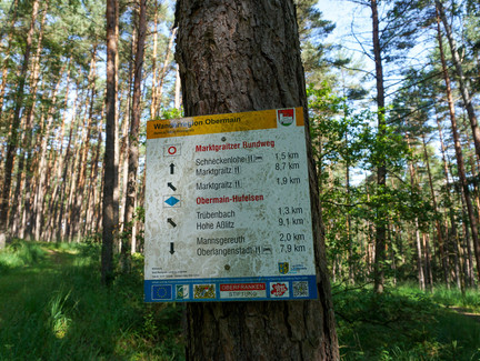 Wegbeschilderung auf dem Marktgraitzer Rundweg