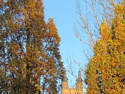 Blick auf Kloster Banz vom Planetenweg Untersiemau