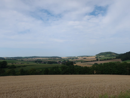 Blick über die Landschaft bei Plesten