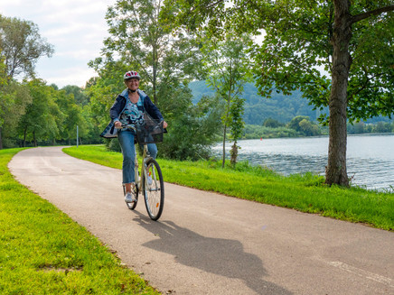 Mosel-Radweg am Zusammenfluss