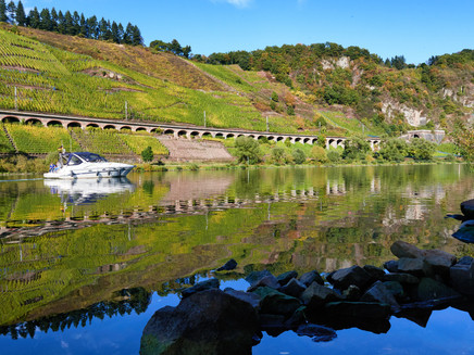 Railway viaduct in Pünderich