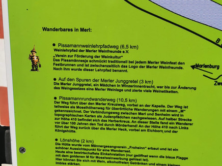 Signage on the hiking trail