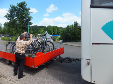 Arrival with the RegioRadler in Hermeskeil