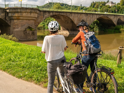 The Mosel cycle route at Zurlaubener Ufer