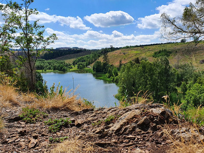 View from the Trageburg to the forebay