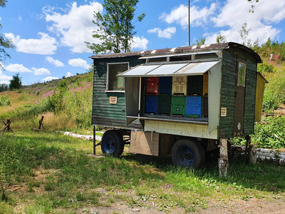 Bee wagon at the Hassel pre-dam