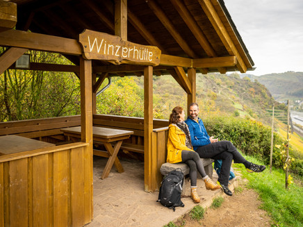 Rast an der Winzerhütte