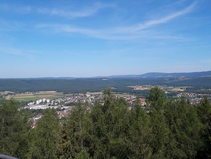 Blick vom Prinzregententurm auf dem Muppberg