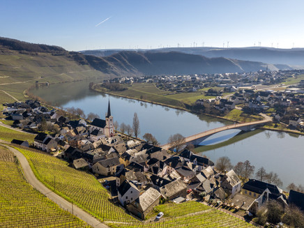 Hiking on the Moselsteig near Piesport