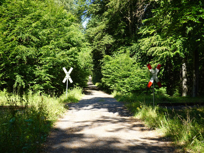 Bahnübergang an der Langen Allee