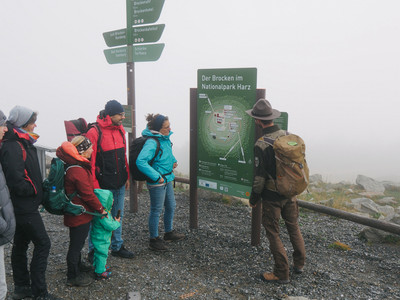 Mit dem Ranger bei Wind und Wetter um die Brockenkuppe