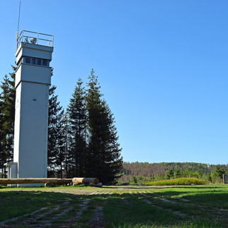 Grenzturm in der Grenzlandschaft Sorge