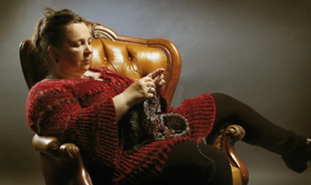 Randi Hörner von "Wolle Ma Stricken"